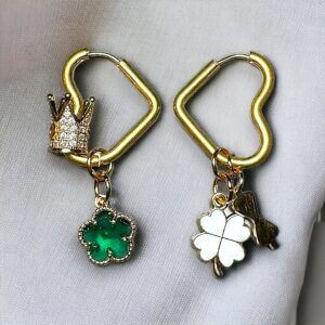 Springtime shimmer green earrings